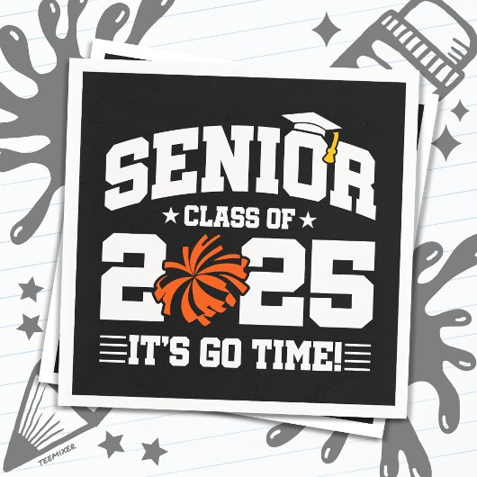 Abschluss Class of 2025 Cheerleader Cheer Senior Serviette
