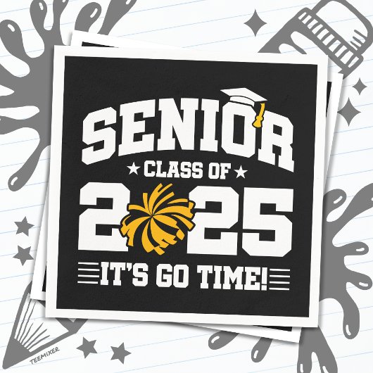 Abschluss Class of 2025 Cheerleader Cheer Senior Serviette