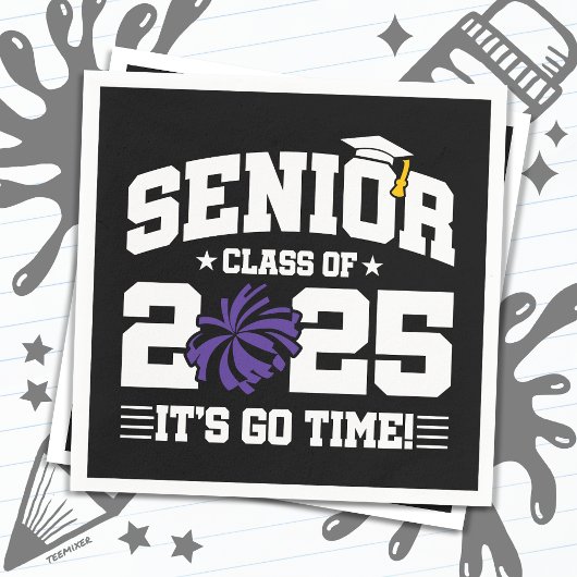Abschluss Class of 2025 Cheerleader Cheer Senior Serviette