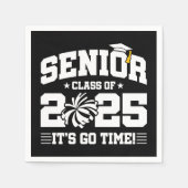 Abschluss Class of 2025 Cheerleader Cheer Senior Serviette (Vorderseite)