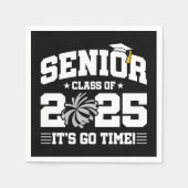 Abschluss Class of 2025 Cheerleader Cheer Senior Serviette (Vorderseite)