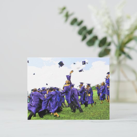 Abschluss Class of 20XX African American Foto Postkarte (Stehend Vorderseite)