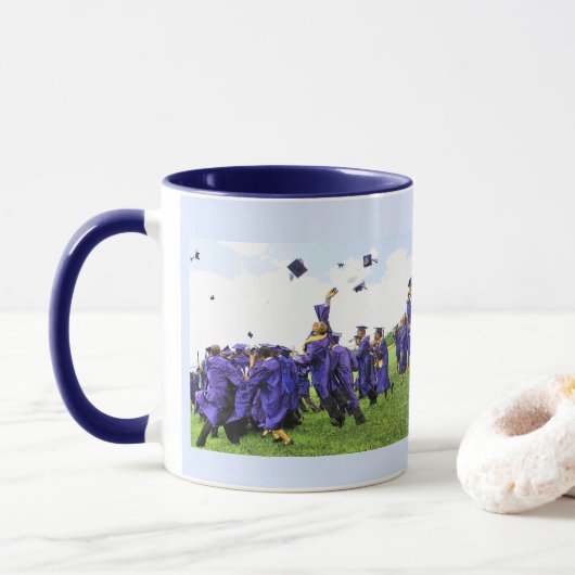 Abschluss Class of 20XX African American Foto Tasse (Mit Donut)