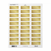 Abschluss Class of Gold Foil Look Rücksendeadresse (Vorne)