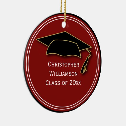 Abschluss Class of Keepake School Memento Keramikornament (Rechts)