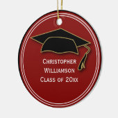 Abschluss Class of Keepake School Memento Keramikornament (Links)