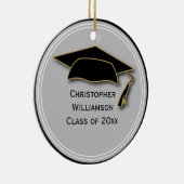 Abschluss Class of Keepake School Memento Silver Keramik Ornament (Rechts)