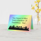 Abschluss Class Silhouetten Card zum Anpassen Karte (Gelbe Blume)