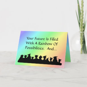 Abschluss Class Silhouetten Card zum Anpassen Karte