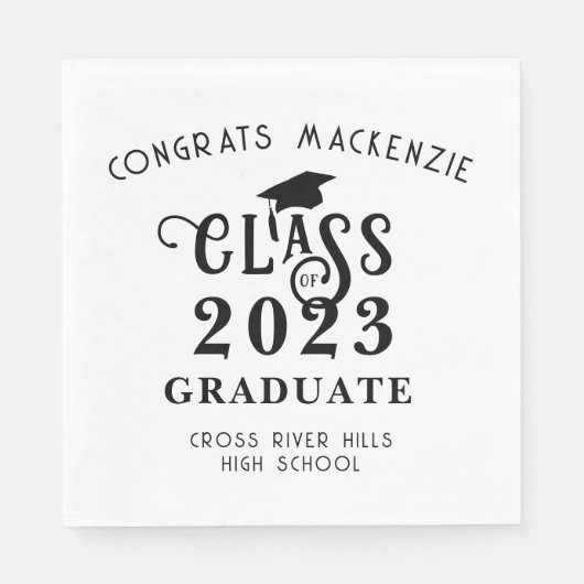 Abschluss Class Year Glückwunschs - benutzerdefini Serviette (Vorderseite)