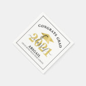 Abschluss Class Year Gold Found Personalisiert Serviette (Ecke)