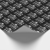 Abschluss Class Year Graduate Schwarz-weiß Pattern Geschenkpapier (Ecke)