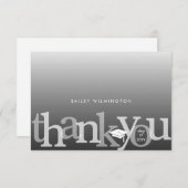 Abschluss Class Year Modern Vielen Dank Dankeskarte (Vorne/Hinten)