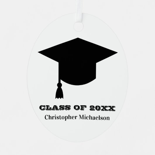 Abschluss Class Year Ornament Aus Metall (Vorderseite)