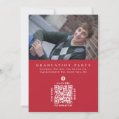 Abschluss Classic Foto Kardinal Roter Preis Einladung (Rückseite)