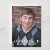 Abschluss Classic Foto Laureate Laurel Gold Einladung (Vorderseite)