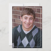 Abschluss Classic Foto Laureate Laurel Red Einladung (Vorderseite)