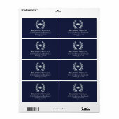 Abschluss Classic Navy Laureate Rücksendeadresse (Vorne)