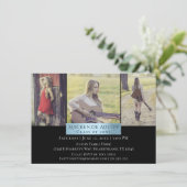 Abschluss Collage | Light Blue Cool Grad 3 Foto Einladung (Stehend Vorderseite)