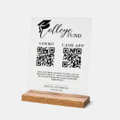 Abschluss Colleg der modernen High School - QR-Cod Acrylschild (Winkel)