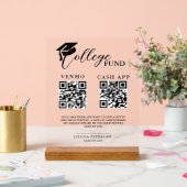 Abschluss Colleg der modernen High School - QR-Cod Acrylschild (Hochzeit)
