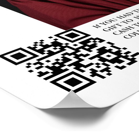 Abschluss Colleg der modernen High School - QR-Cod Poster (Ecke)