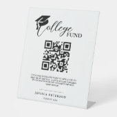 Abschluss Colleg der modernen High School - QR-Cod Sockelschild (Vorderseite)