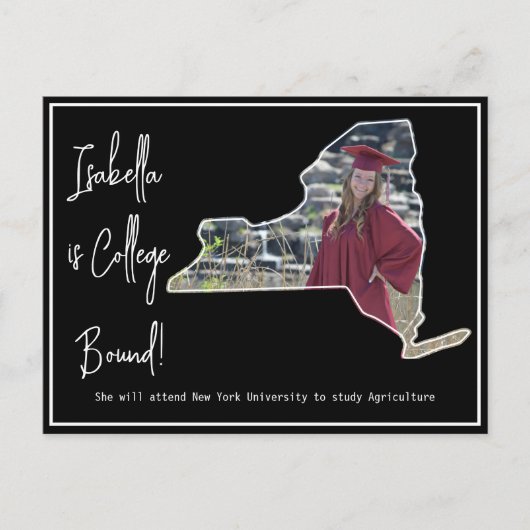 Abschluss College Bound New York Postkarte (Vorderseite)