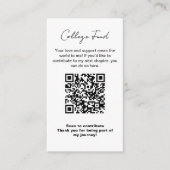 Abschluss College Fonds QR Code Minimalistisch Mod Begleitkarte (Vorderseite)