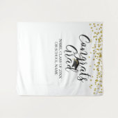 Abschluss Confetti GLÜCKWUNSCHS GRAD Zeremonie Par Wandteppich (Vorderseite (Horizontal))