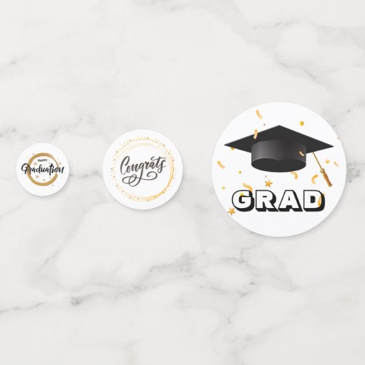 Abschluss Confetti Konfetti (Vorderseiten)