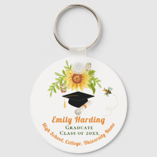 Abschluss Congratulation Class of Floral Blume Schlüsselanhänger