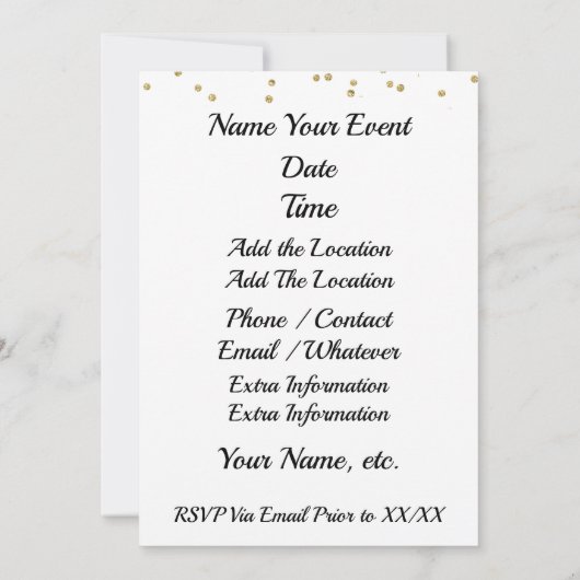 Abschluss Cookout Tuxedo Hamburger Einladung (Rückseite)