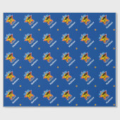 Abschluss Cool Super Grad Editable Name Geschenkpapier (Flach)