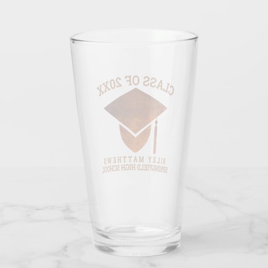 Abschluss Copper Cool High School Uni Glas (Rückseite)