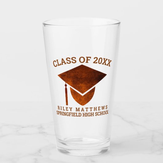 Abschluss Copper Cool High School Uni Glas (Vorderseite)