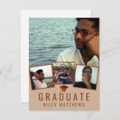 Abschluss Copper Moderne Ankündigung mit 4 Fotos Postkarte (Vorne/Hinten)