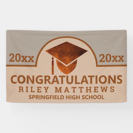 Abschluss Copper Moderne Herzlichen Glückwunsch Gr Banner (Horizontal)