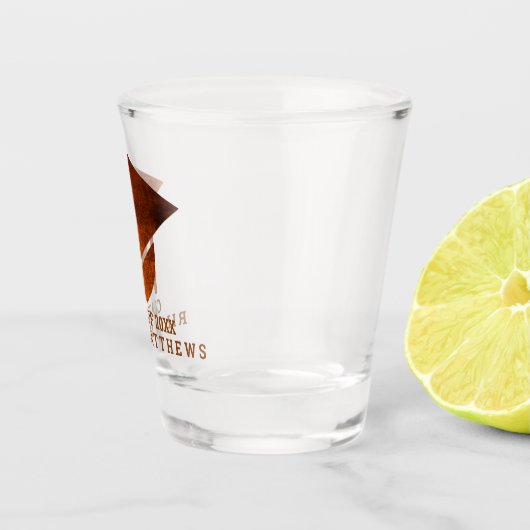 Abschluss Copper University Uni beibehalten Schnapsglas (Rechts)