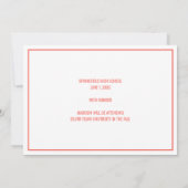 Abschluss Coral Pink Einfach Weißes Overlay Foto Ankündigung (Rückseite)