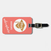 Abschluss Coral Pink Gold Reiseabenteuer Gepäckanhänger (Vorderseite horizontal)