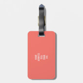Abschluss Coral Pink Gold Reiseabenteuer Gepäckanhänger (Rückseite vertikal)
