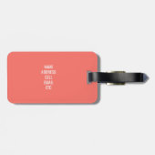 Abschluss Coral Pink Gold Reiseabenteuer Gepäckanhänger (Rückseite horizontal)