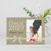 Abschluss Country Sweetheart Foto Einladung (Stehend Vorderseite)