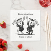 Abschluss Couple Class von 20XX Paper Napkins Serviette (Beispiel)