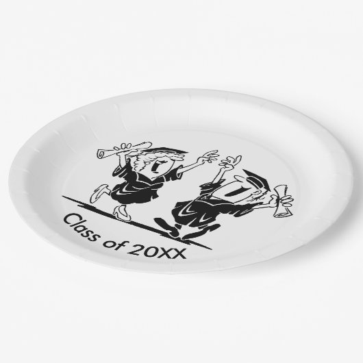 Abschluss Couple Class von 20XX Paper-Tellern Pappteller (Schrägansicht)