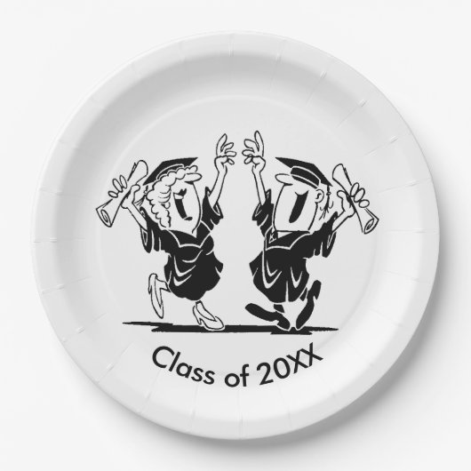 Abschluss Couple Class von 20XX Paper-Tellern Pappteller (Vorderseite)