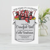 Abschluss Crawfish Boil Einladung (Stehend Vorderseite)