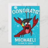 Abschluss Crawfish Boil Hummer Meeresfrüchte Party Einladung (Vorderseite)