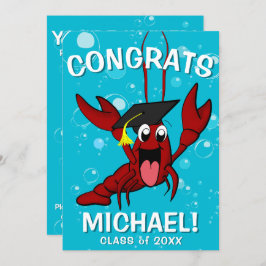 Abschluss Crawfish Boil Hummer Meeresfrüchte Party Einladung